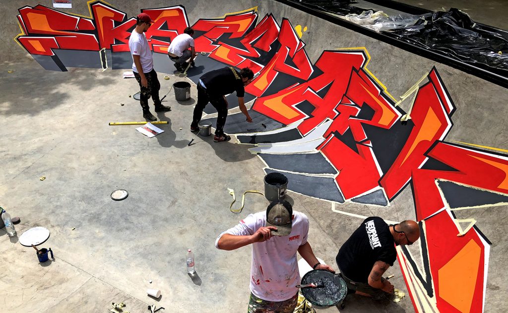 Neopaint skatepark festés